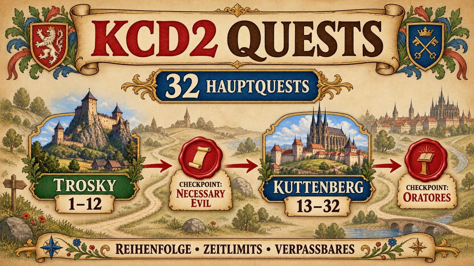 KCD2 Quests: Hauptquest-Liste und verpassbare Inhalte