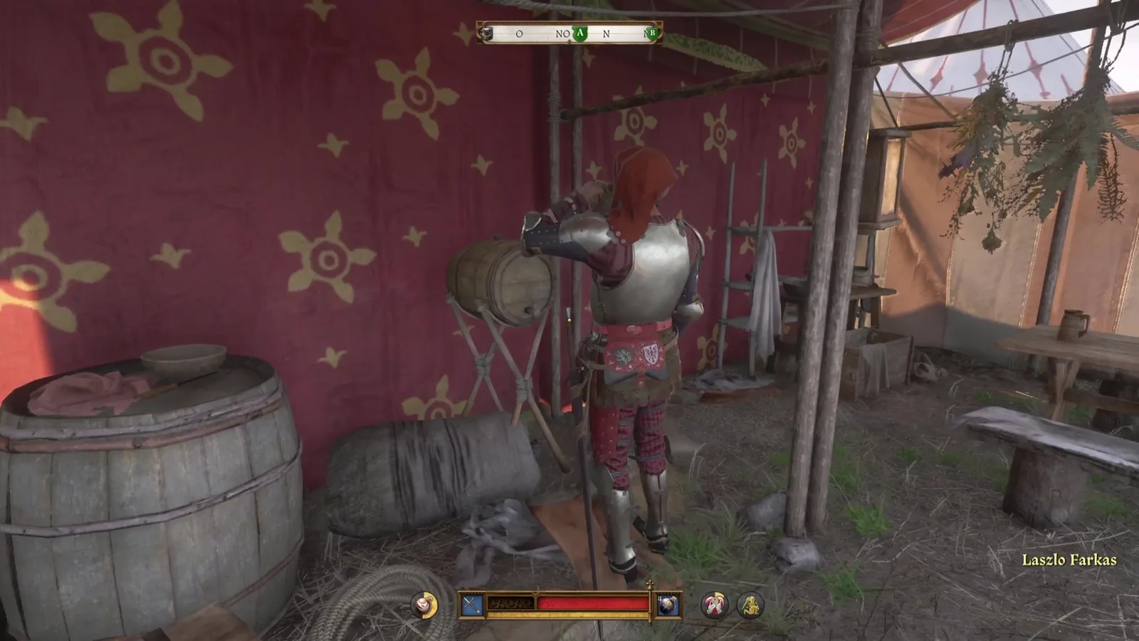 KCD2 Laszlo Farkas in the red command tent during KCD2 Ransom