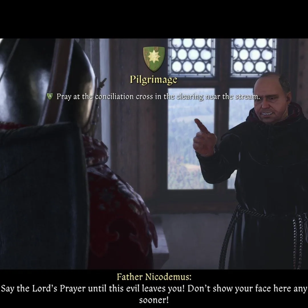 KCD2 Father Nicodemus offering the Pilgrimage task